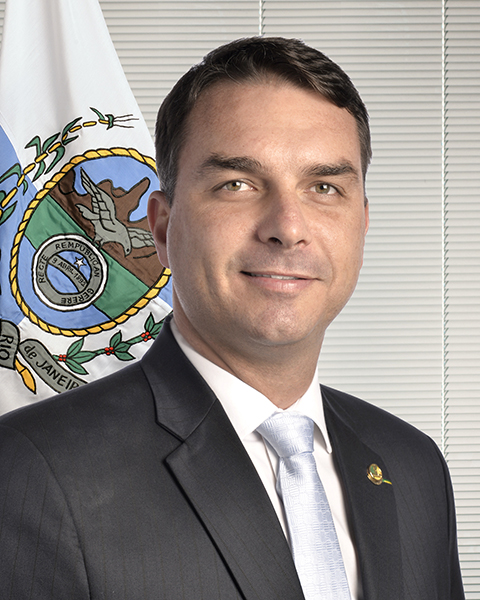 Retrato oficial de Flávio Bolsonaro, do Senado Federal